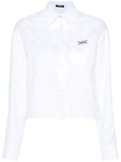 Barocco Jacquard Cropped Shirt