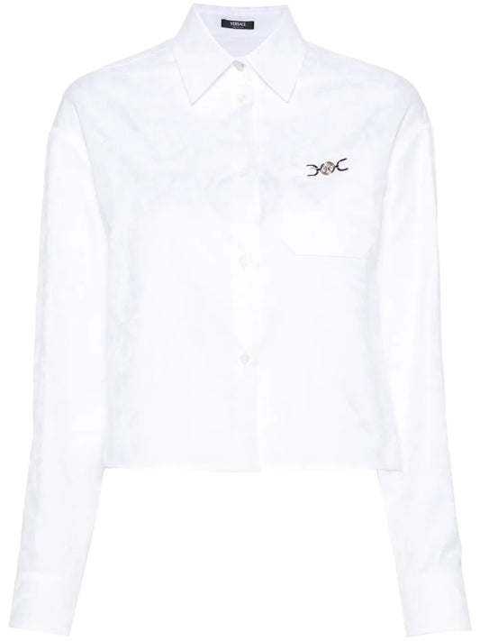 Barocco Jacquard Cropped Shirt