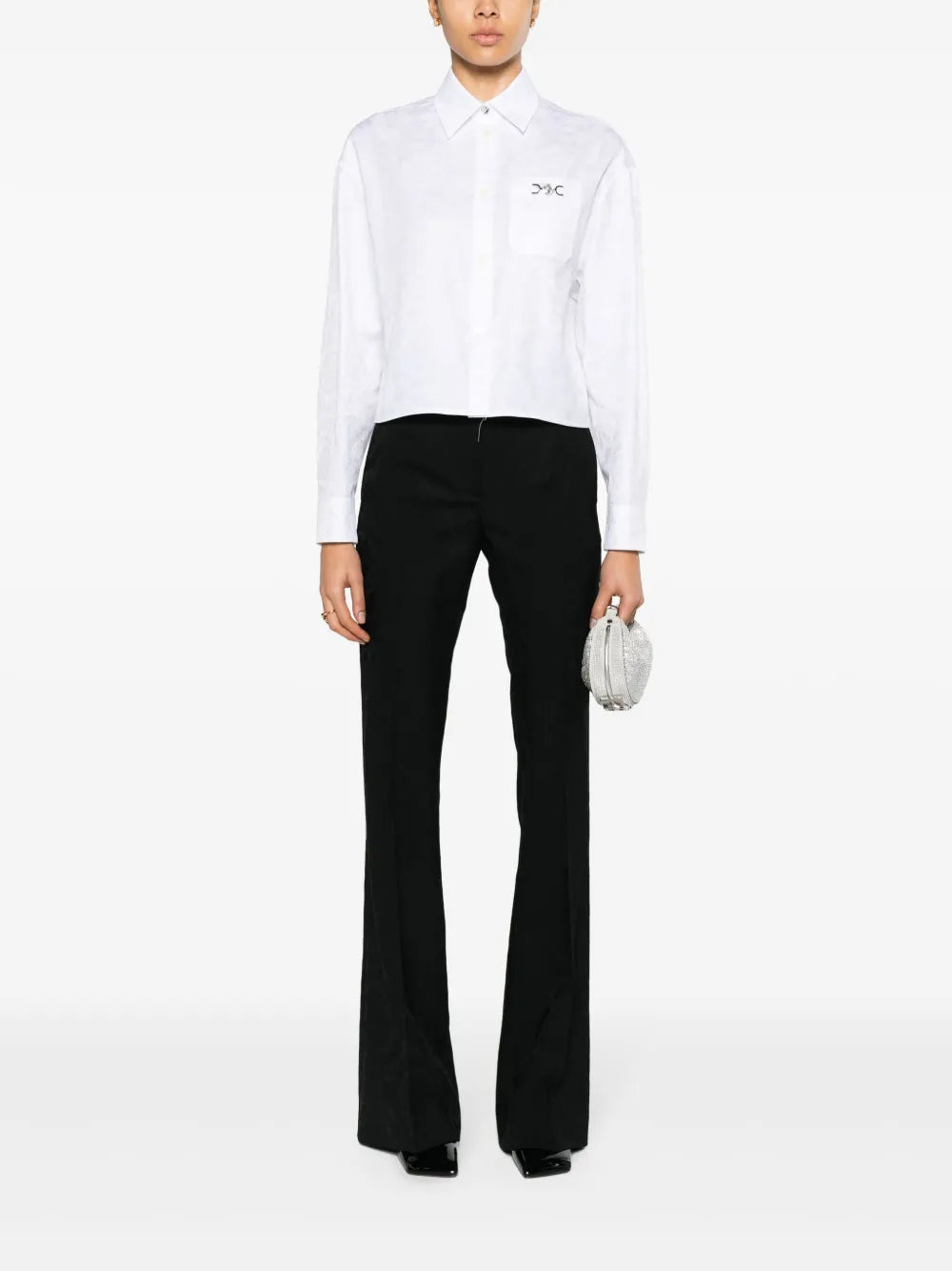 Barocco Jacquard Cropped Shirt