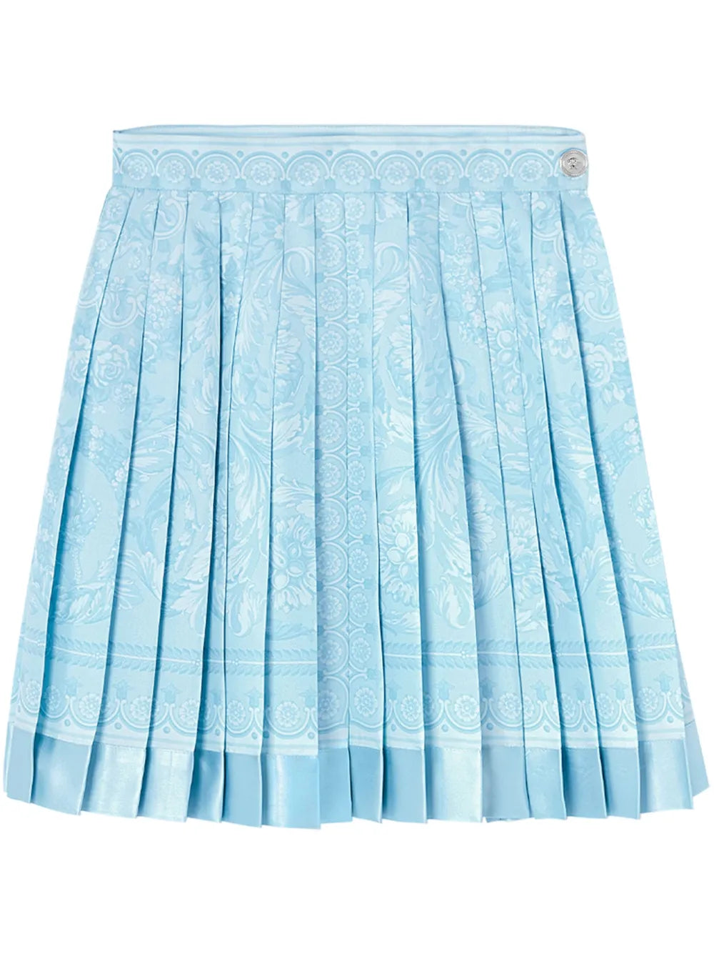 Barocco-Print Silk Skirt