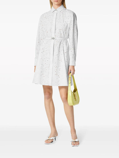 Sangallo Barocco-Embroidered Cotton Shirtdress