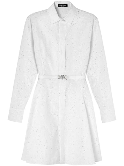 Sangallo Barocco-Embroidered Cotton Shirtdress