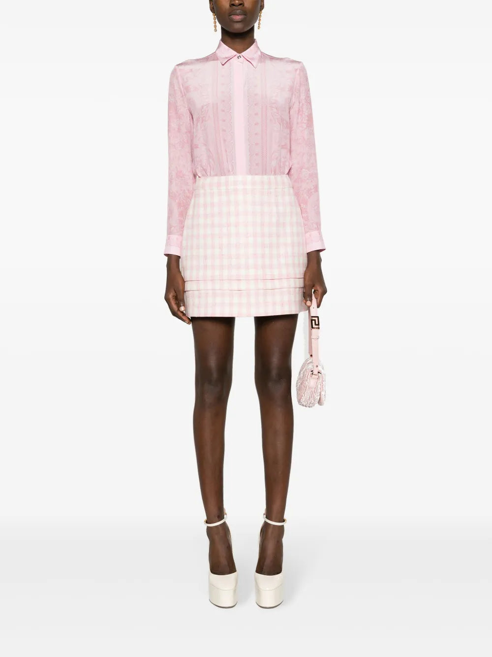 Barocco-Print Silk Shirt