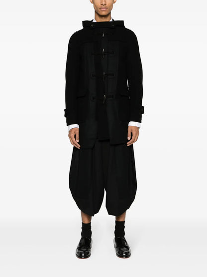 Slouch-Hood Wool-Blend Coat