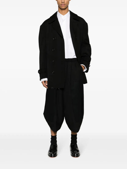 Notched-Lapels Double-Breasted Coat