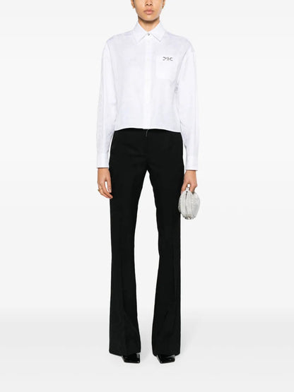Baroque-Jacquard Flared Trousers