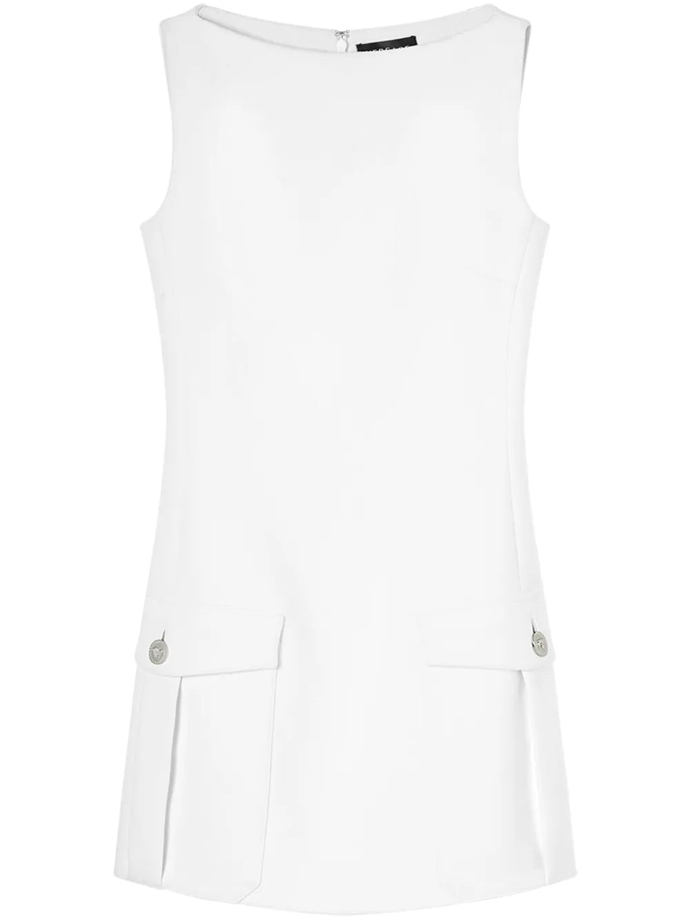 Medusa Head-Button Crepe Minidress