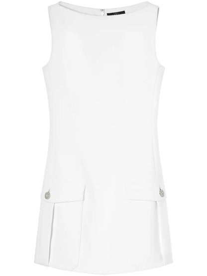 Medusa Head-Button Crepe Minidress