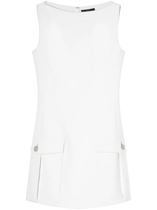 Medusa Head-Button Crepe Minidress