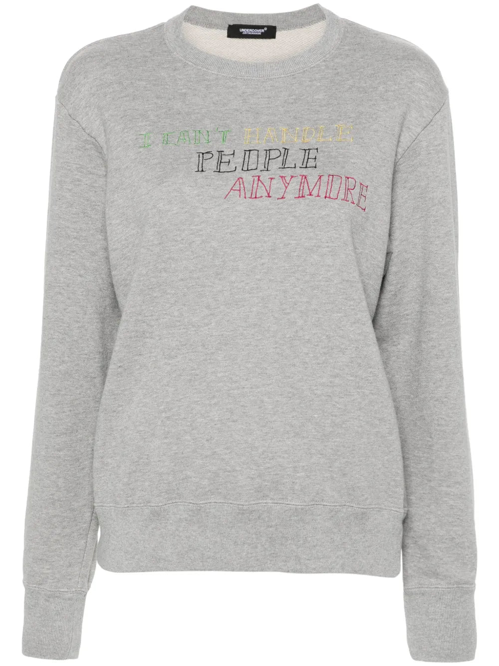 Slogan-Embroidered Cotton Sweatshirt