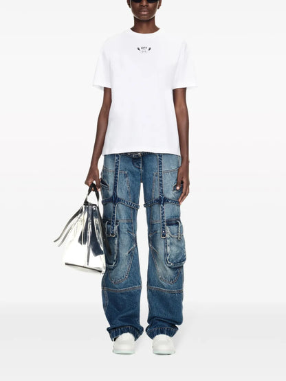Arrow-Embroidered Cotton T-Shirt