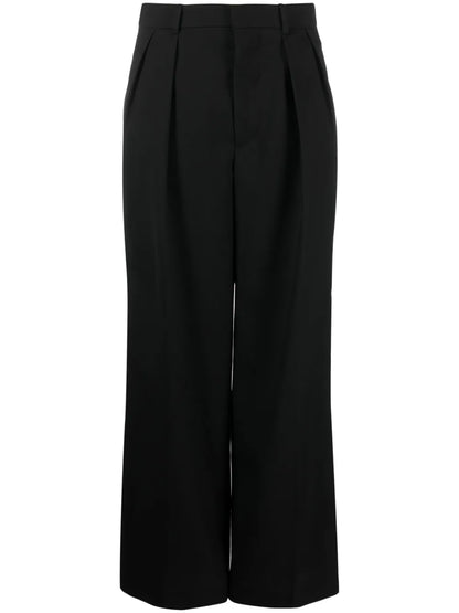 Pleated Wide-Leg Trousers