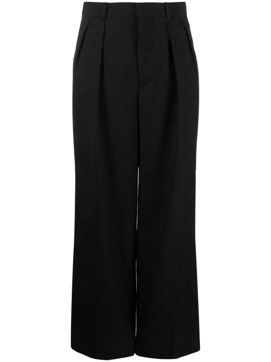 Pleated Wide-Leg Trousers