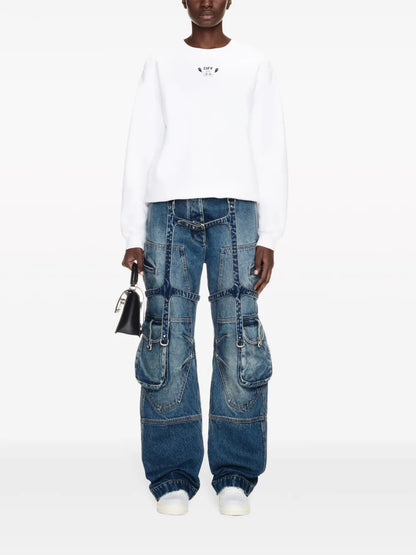 Bandana-Embroidered Cotton Sweatshirt