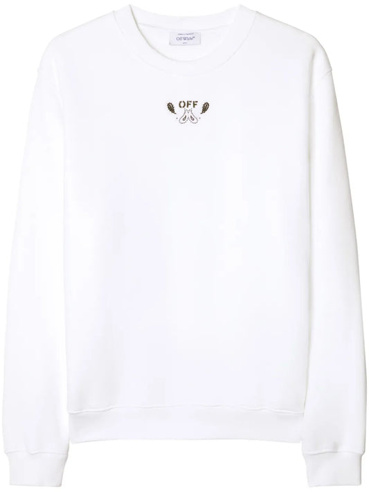 Bandana-Embroidered Cotton Sweatshirt