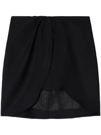 Wo Twist Wool Miniskirt