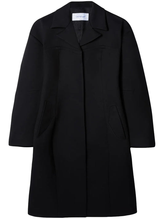 Round Techno Gab Single-Breasted Coat