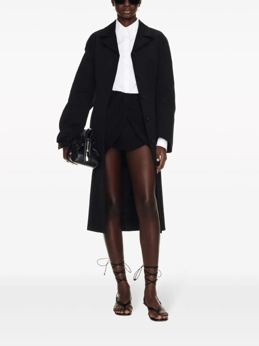 Round Techno Gab Single-Breasted Coat