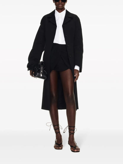 Round Techno Gab Single-Breasted Coat