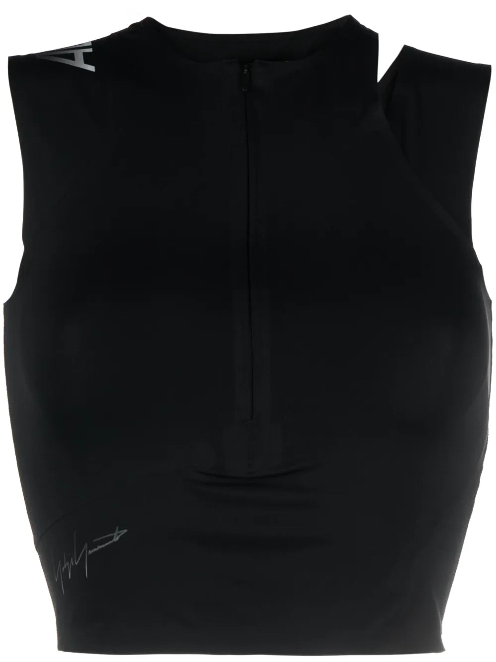 Logo-Print Cropped Tank Top