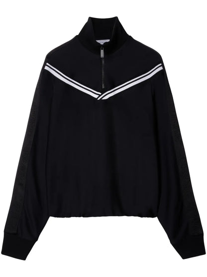 Logo-Band Ribbed Track Jacket