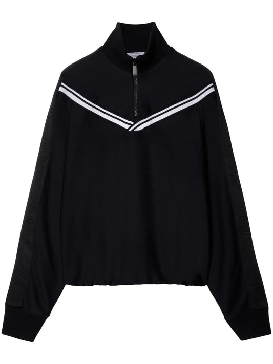 Logo-Band Ribbed Track Jacket
