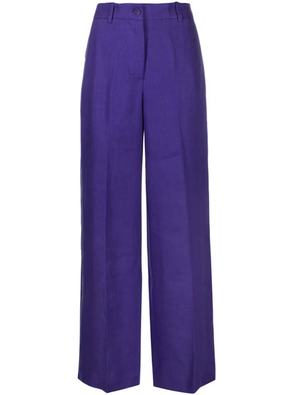 Straight-Leg Linen Trousers