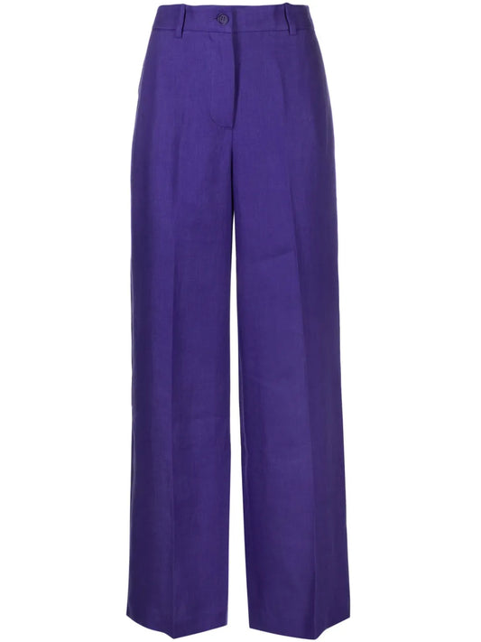 Straight-Leg Linen Trousers