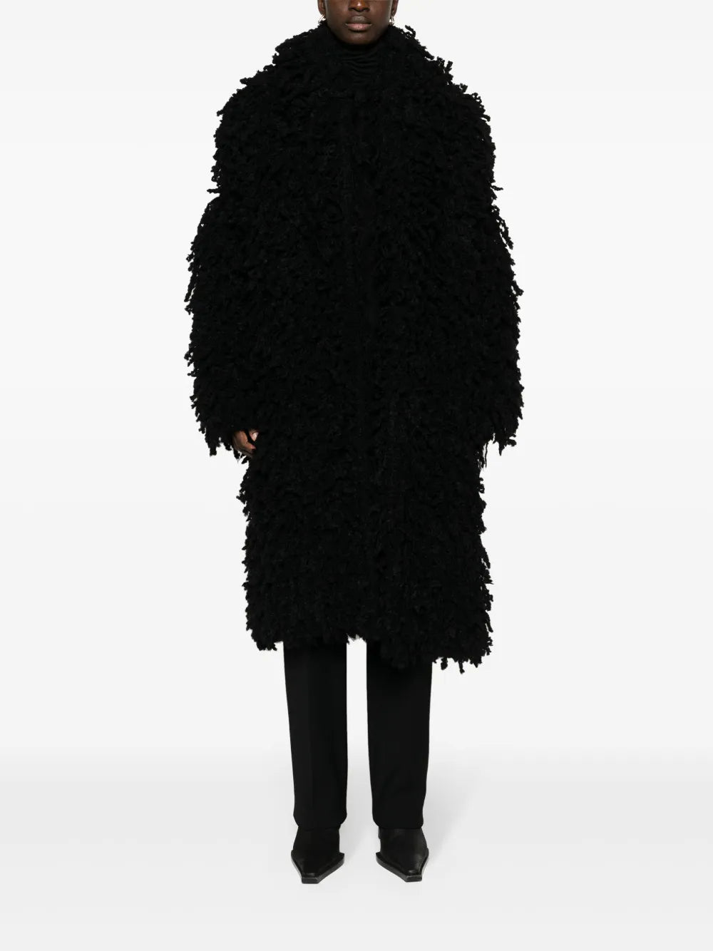 Faux-Fur Belted Coat