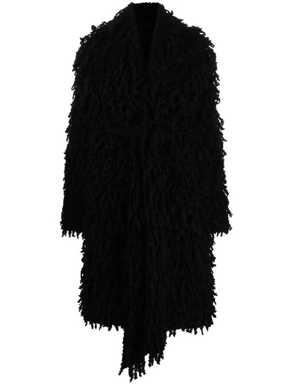Faux-Fur Belted Coat