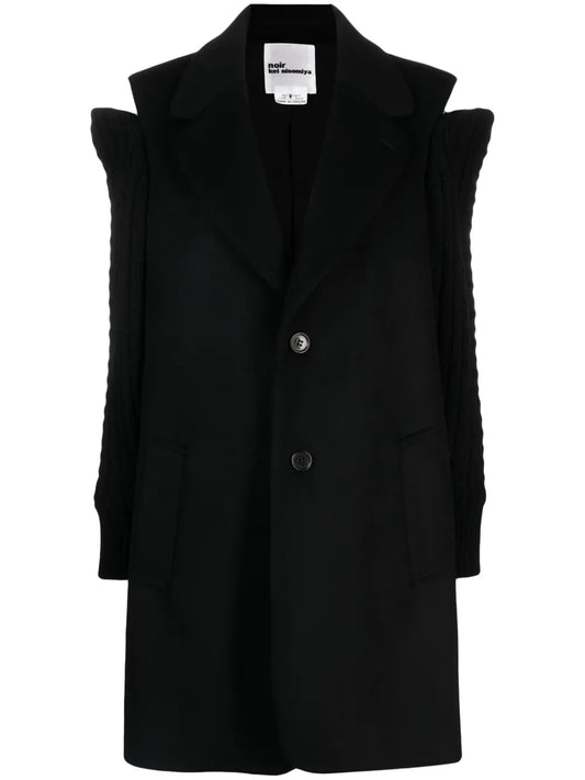 Cold-Shoulder Single-Breasted Coat