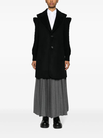 Cold-Shoulder Single-Breasted Coat