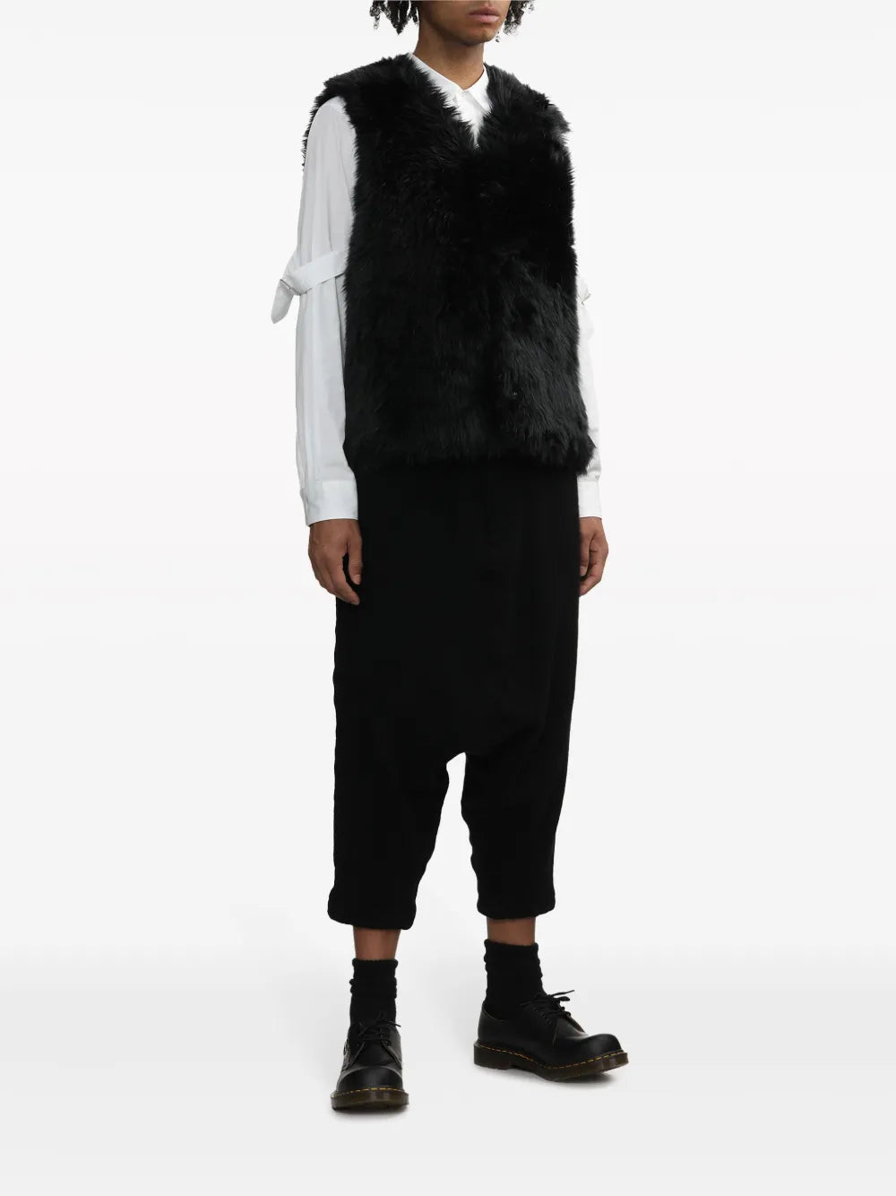 V-Neck Faux-Fur Gilet