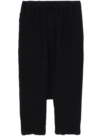 Drop-Crotch Cropped Trousers