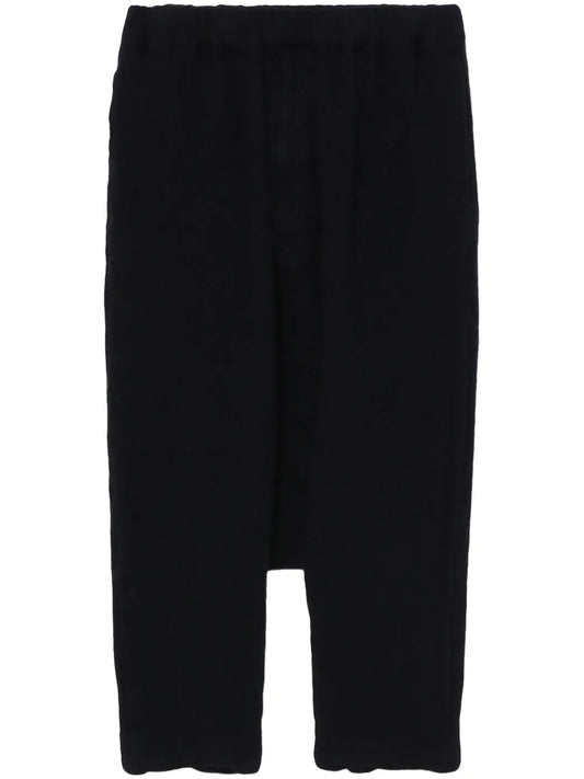 Drop-Crotch Cropped Trousers