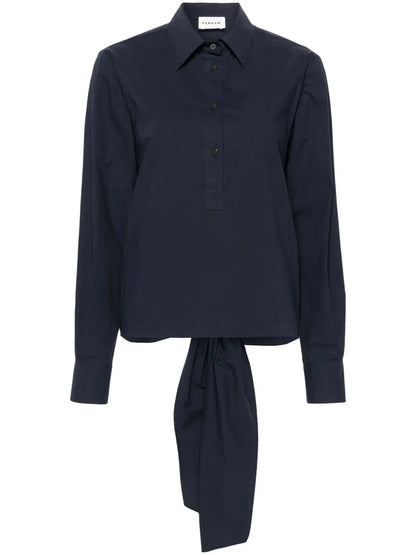 Rear-Tie Cotton Shirt