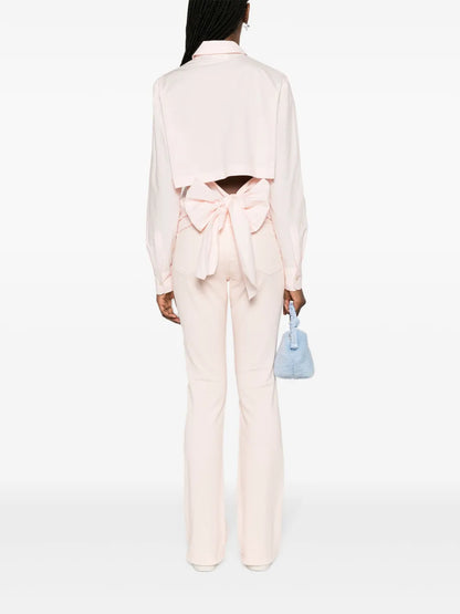 Rear-Tie Cotton Shirt
