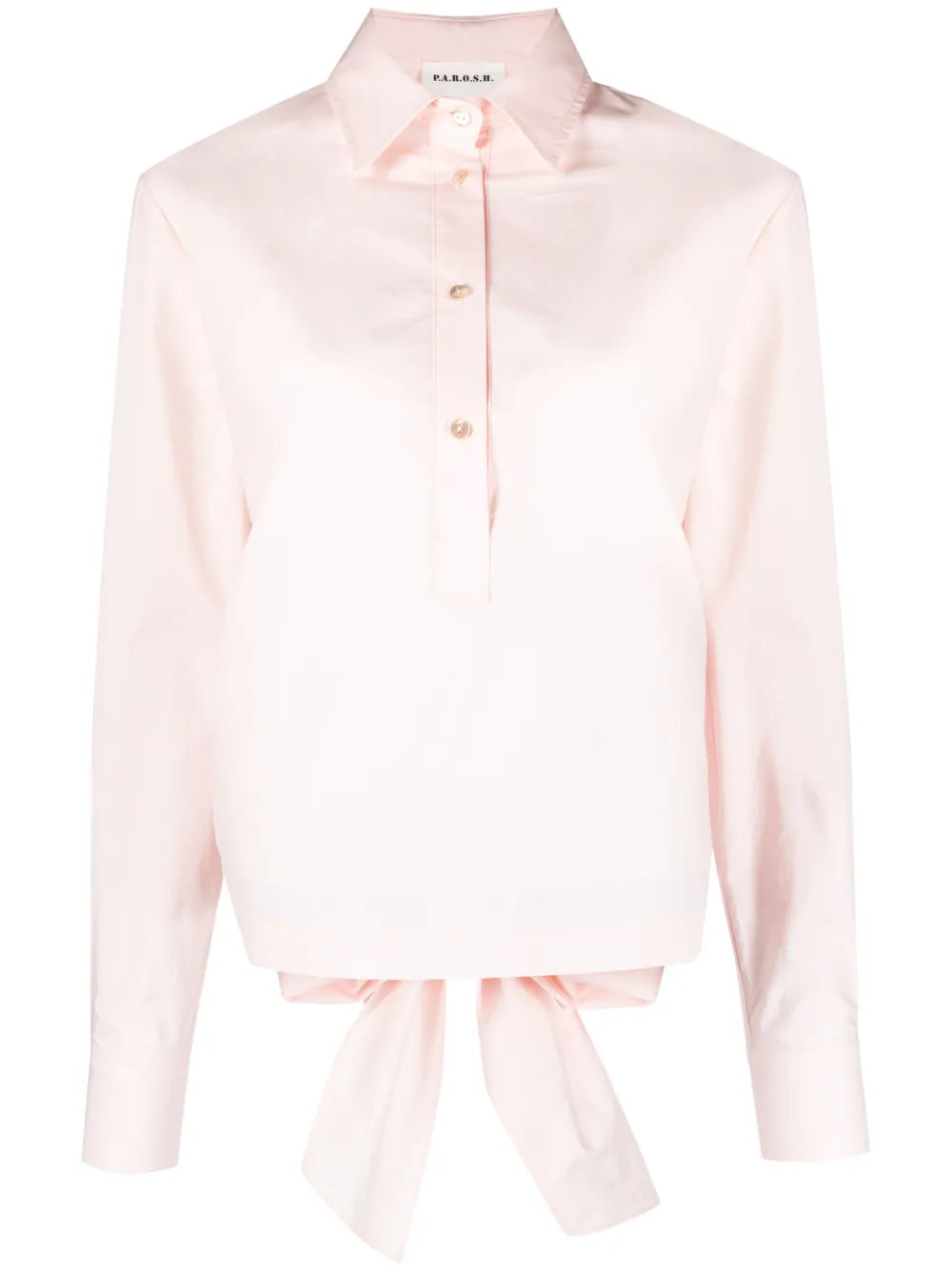 Rear-Tie Cotton Shirt