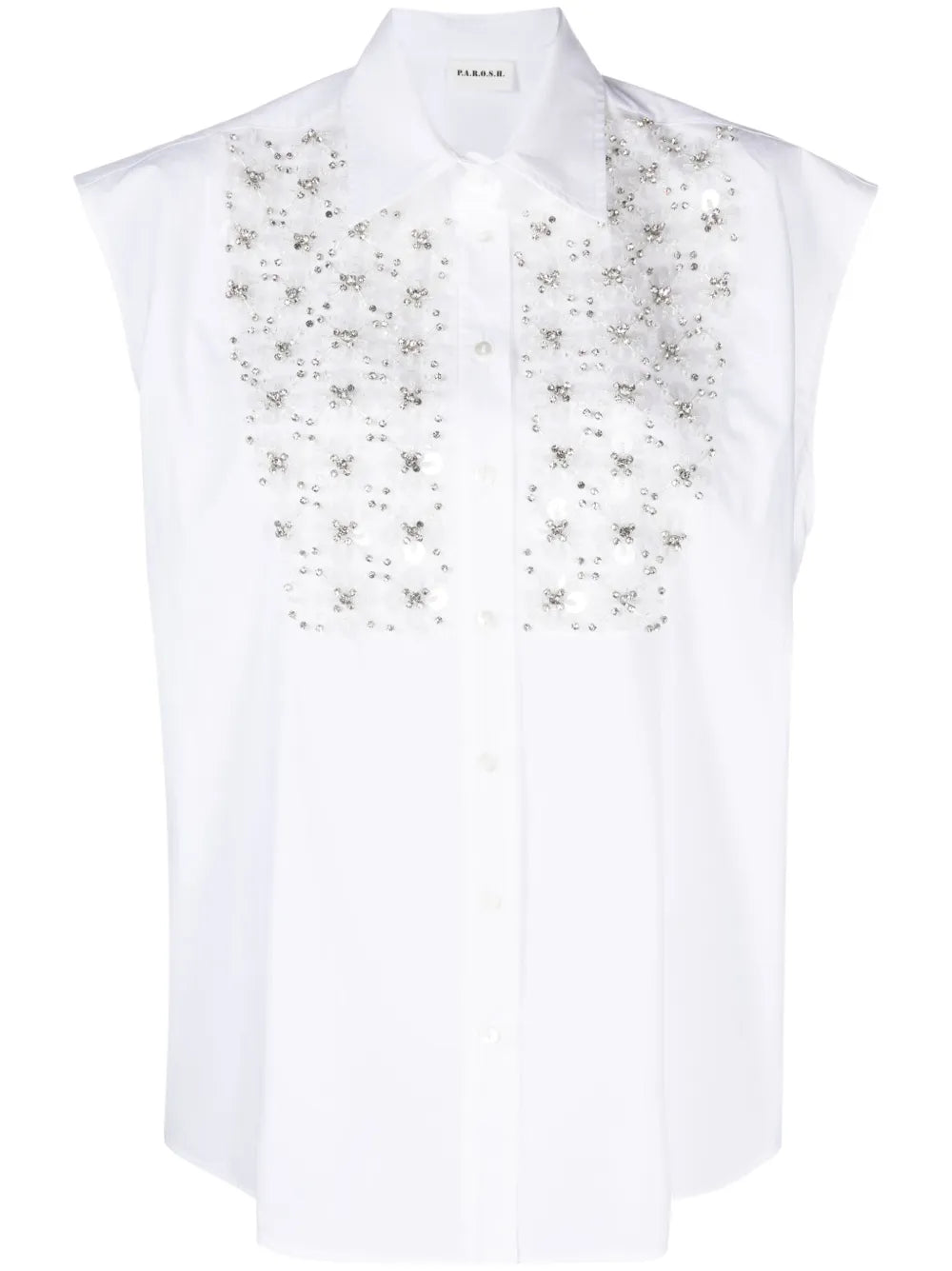 Rhinestone-Embellished Blouse