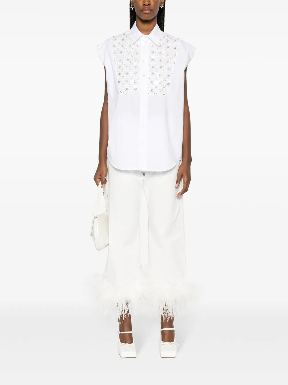 Rhinestone-Embellished Blouse