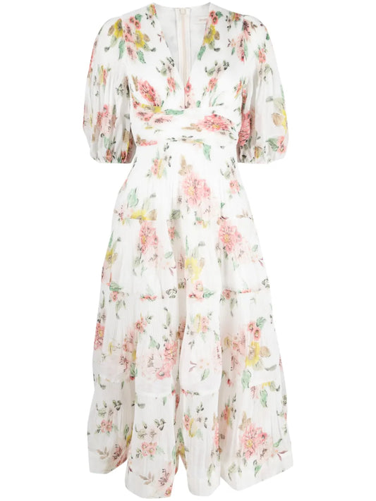 Pleated Midi Dress