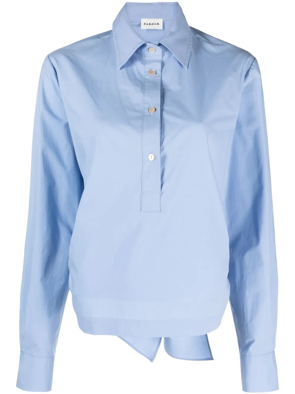 Rear-Tie Cotton Shirt