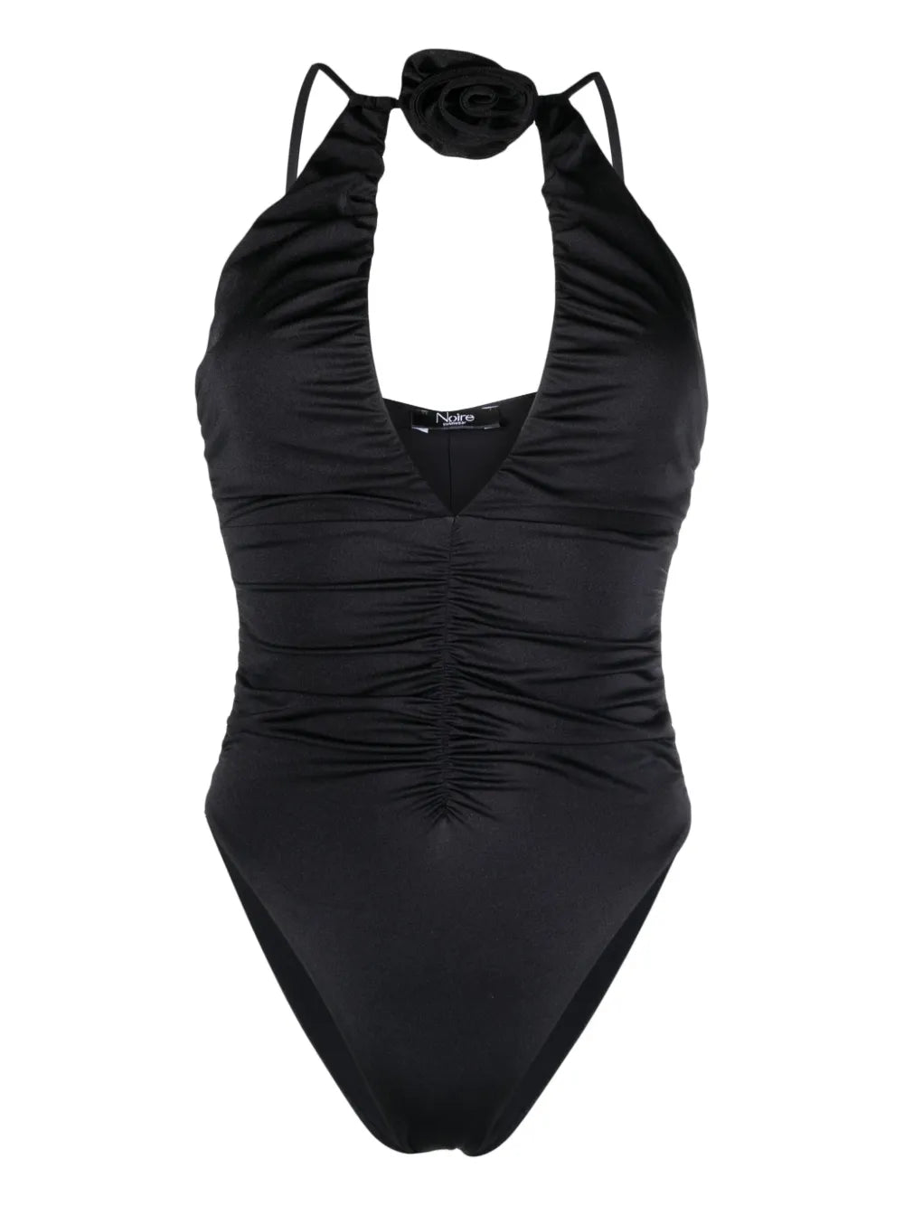Floral-Appliqué Ruched Swimsuit