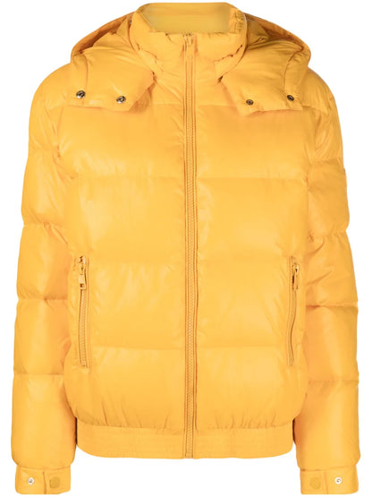 Logo-Plaque Hooded Puffer Jacket