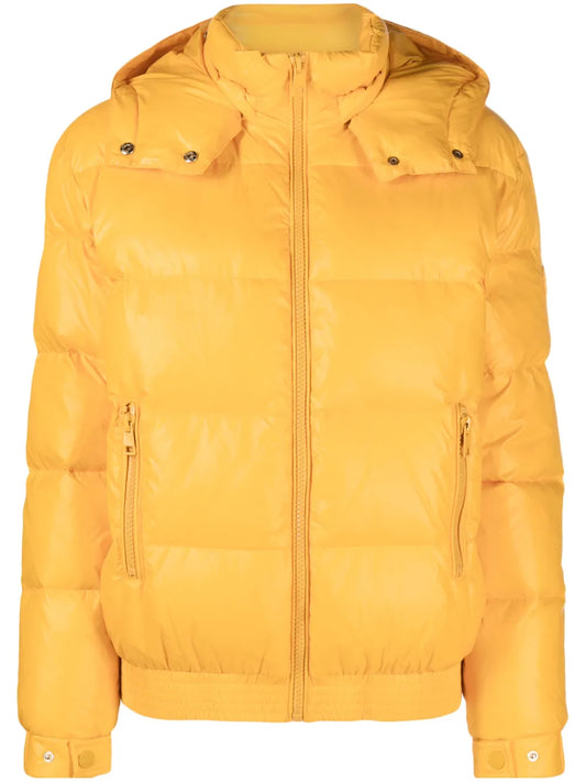 Logo-Plaque Hooded Puffer Jacket