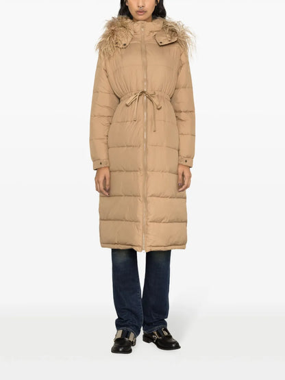 Feather-Trimmed Hood Padded Parka