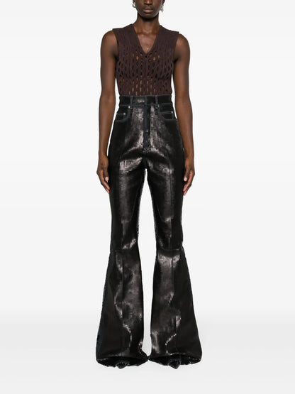 Sequinned Flared Trousers