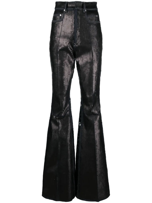 Sequinned Flared Trousers