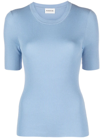 Ribbed Cotton-Blend Top