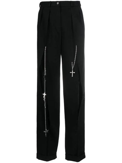 Cutout Chain-Link Trousers